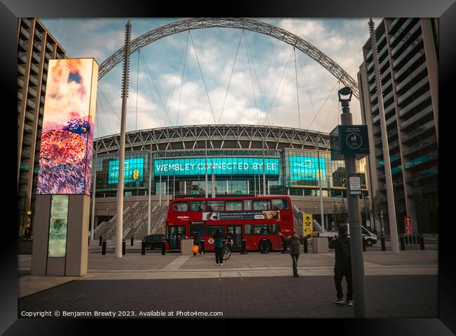 Street Photography Wembley Stadium Framed Print by Benjamin Brewty