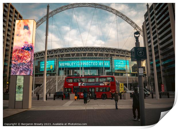 Street Photography Wembley Stadium Print by Benjamin Brewty