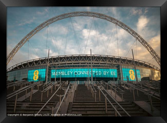 Wembley Stadium Framed Print by Benjamin Brewty