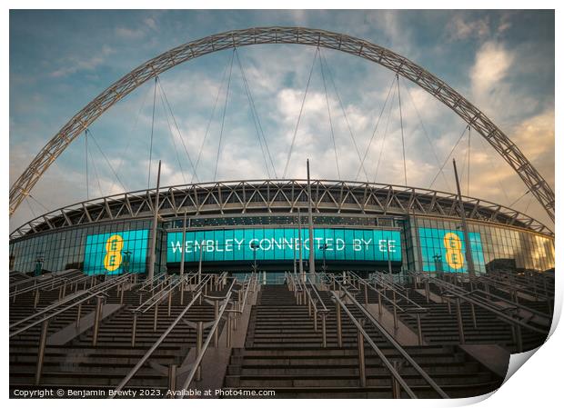 Wembley Stadium Print by Benjamin Brewty