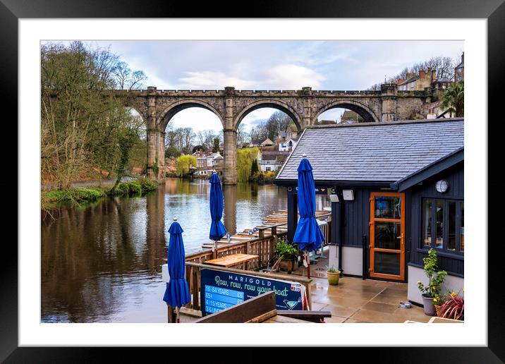 Knaresborough Waterfront North Yorkshire Framed Mounted Print by Tim Hill