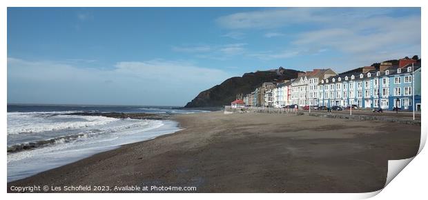 Aberystwyth seafront  Print by Les Schofield