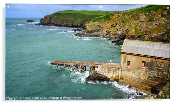 Old lifeboat station  Acrylic by Darrell Evans