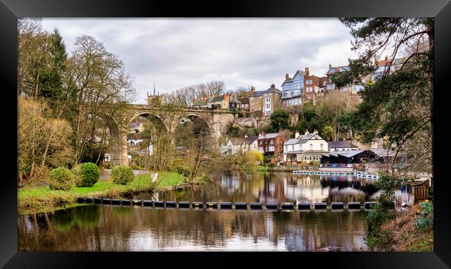 Knaresborough Waterfront in Springtime Framed Print by Tim Hill