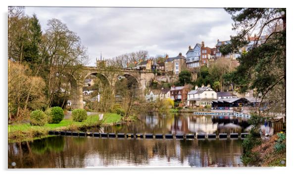 Knaresborough Waterfront in Springtime Acrylic by Tim Hill