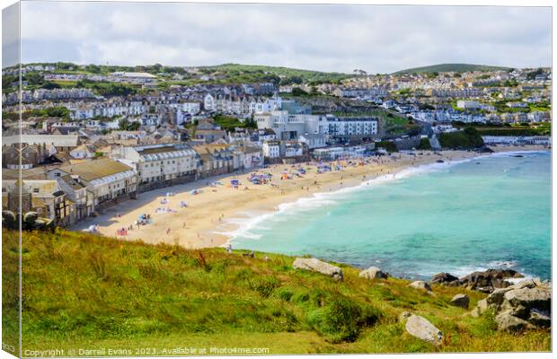 St Ives Beach Canvas Print by Darrell Evans