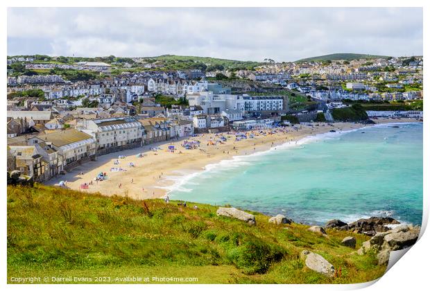 St Ives Beach Print by Darrell Evans