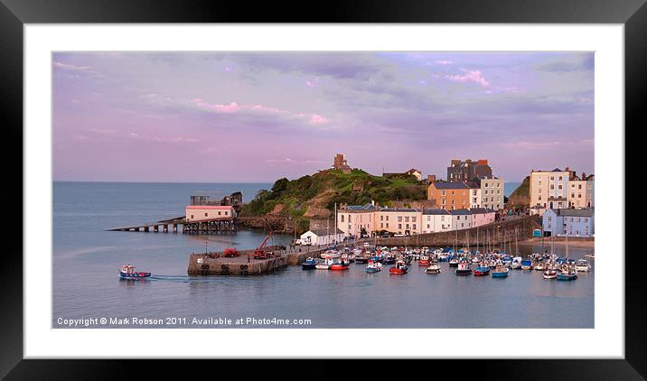 Tenby Harbour Framed Mounted Print by Mark Robson