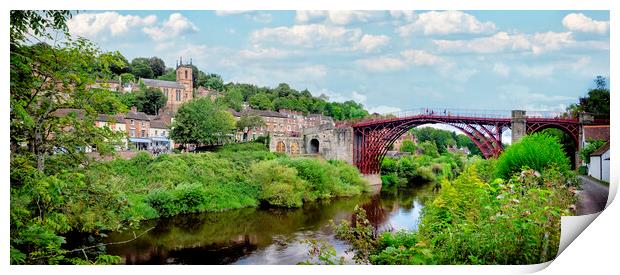  Ironbridge on the River Severn in Shropshire Print by simon alun hark