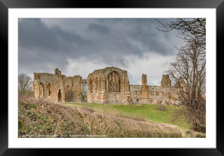 Egglestone Abbey from Abbey Lane, Teesdale Framed Mounted Print by Richard Laidler