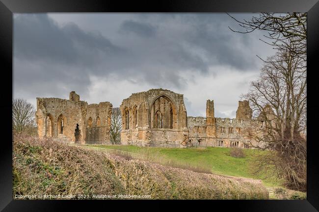 Egglestone Abbey from Abbey Lane, Teesdale Framed Print by Richard Laidler