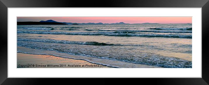 Lleyn Peninsula at dusk Framed Mounted Print by Simone Williams