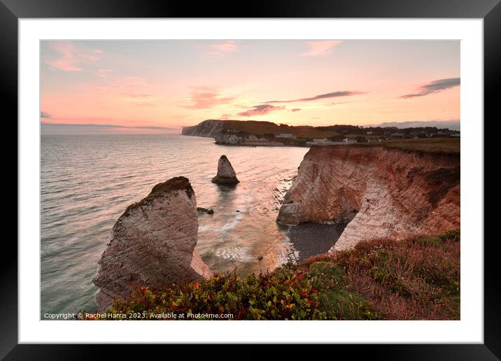 Freshwater Bay, Isle of Wight, Sunset Framed Mounted Print by Rachel Harris