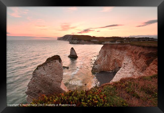 Freshwater Bay, Isle of Wight, Sunset Framed Print by Rachel Harris