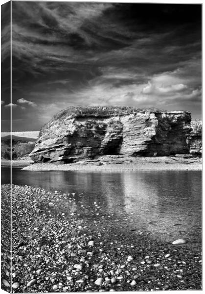 Mouth of River Otter, Budleigh Salterton Canvas Print by Darren Galpin