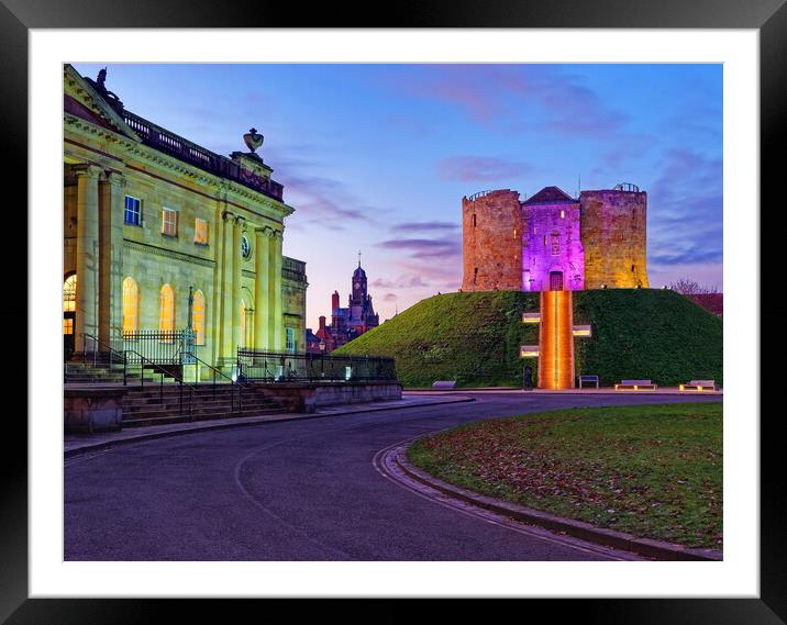 Cliffords Tower Framed Mounted Print by Darren Galpin