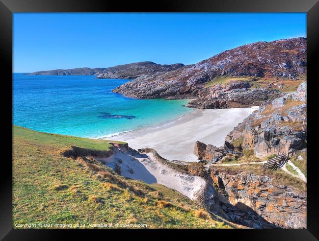 Achmelvich Beaches Assynt West Highland Scotland   Framed Print by OBT imaging