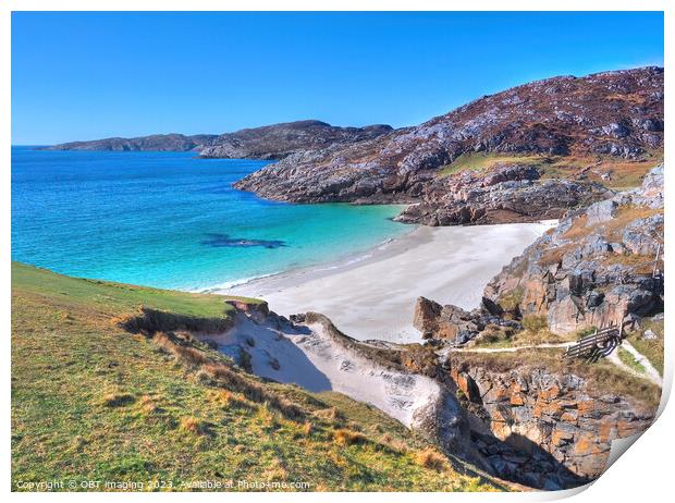 Achmelvich Beaches Assynt West Highland Scotland   Print by OBT imaging