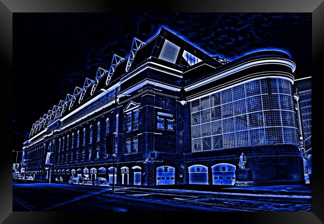 Ibrox stadium, Bill Struth stand (abstract) Framed Print by Allan Durward Photography