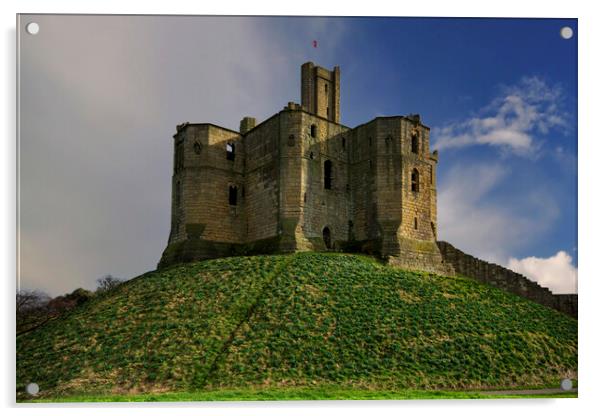 Warkworth Castle Acrylic by Steve Smith