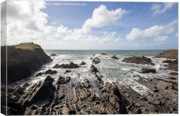 Majestic Beauty of Hartland Quay Canvas Print by Derek Daniel