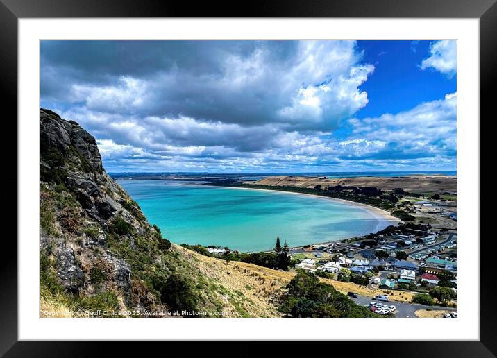 Scenic West Coast of Tasmania. Striking colourful seascape. Isol Framed Mounted Print by Geoff Childs