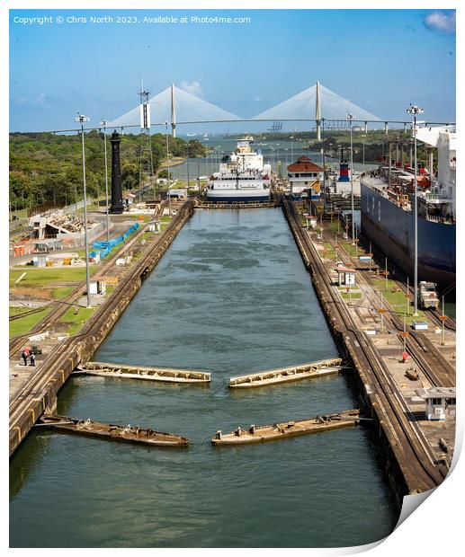 Centennial and  the Panama Canal. Print by Chris North
