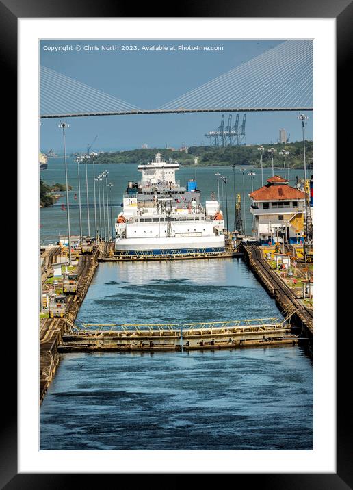 Entrance to the Panama Canal. Framed Mounted Print by Chris North
