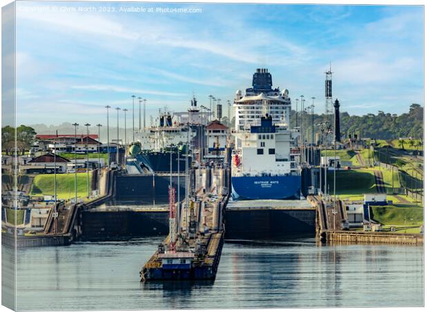 Gulf of Mexico entrance on the Panama Canal. Canvas Print by Chris North