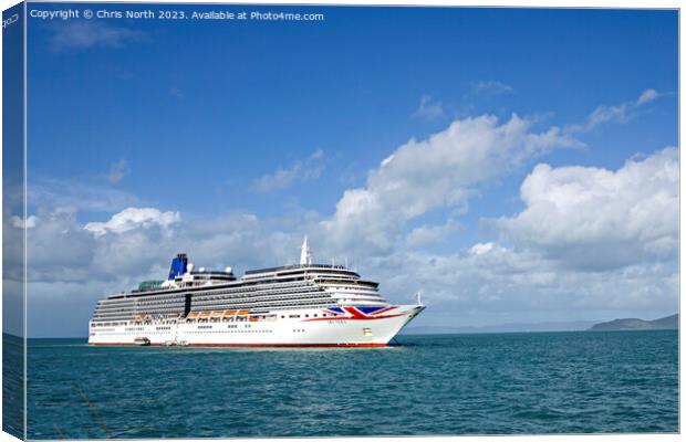 The P&O cruise liner Arcadia. Canvas Print by Chris North