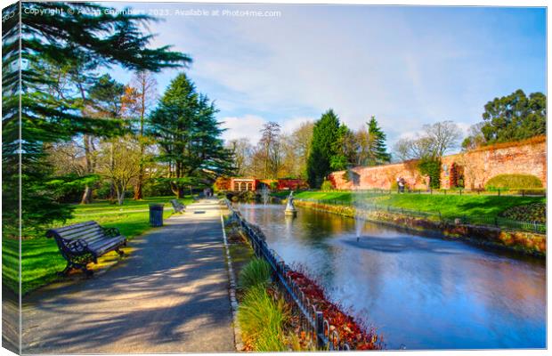 Canal Gardens Leeds Canvas Print by Alison Chambers