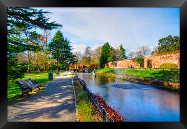 Canal Gardens Leeds Framed Print by Alison Chambers
