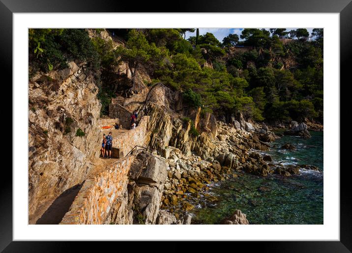 Path Along Costa Brava Sea Coast In Spain Framed Mounted Print by Artur Bogacki