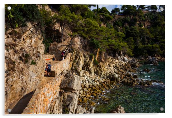 Path Along Costa Brava Sea Coast In Spain Acrylic by Artur Bogacki