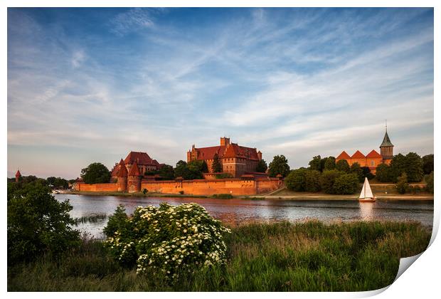 The Malbork Castle in Poland Print by Artur Bogacki