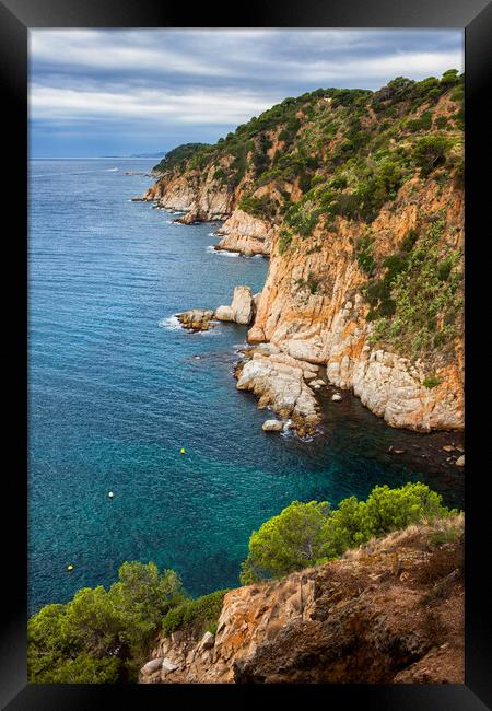 Costa Brava Coastline in Spain Framed Print by Artur Bogacki