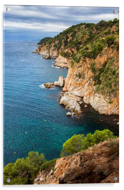 Costa Brava Coastline in Spain Acrylic by Artur Bogacki