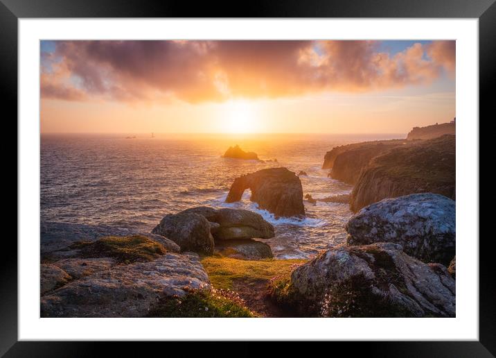 Tranquil Sunset at Lands End Framed Mounted Print by Matthew Grey