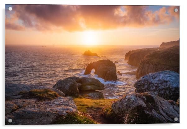 Tranquil Sunset at Lands End Acrylic by Matthew Grey