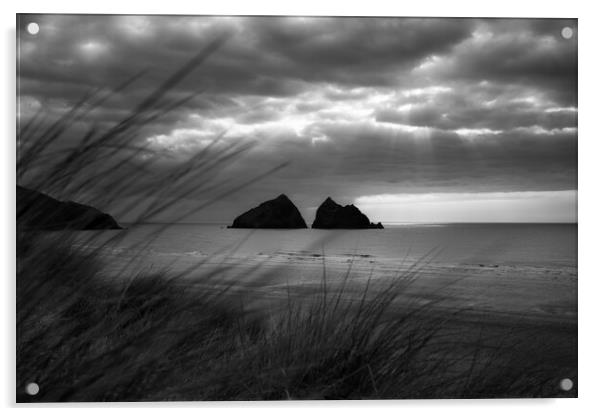 Majestic Black and White Coastal View Acrylic by Matthew Grey