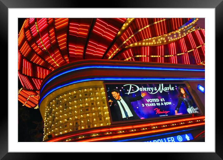 Donny And Marie Osmond Flamingo Hotel Las Vegas Framed Mounted Print by Andy Evans Photos