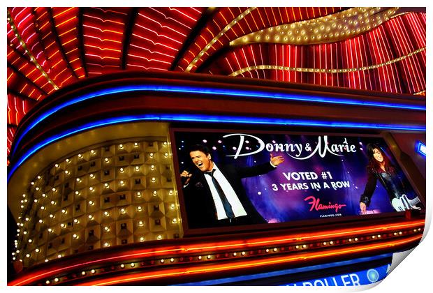 Donny And Marie Osmond Flamingo Hotel Las Vegas Print by Andy Evans Photos