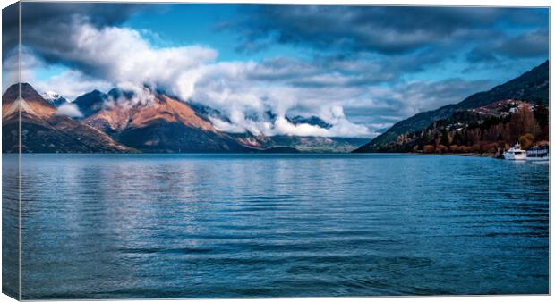 Lake Wakatipu Panorama Canvas Print by John Frid