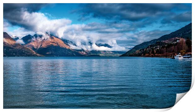 Lake Wakatipu Panorama Print by John Frid