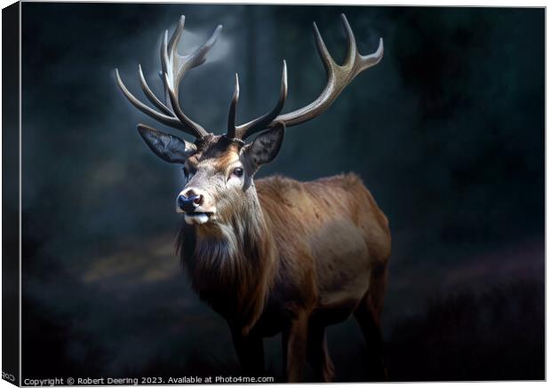 King of the Forest Canvas Print by Robert Deering