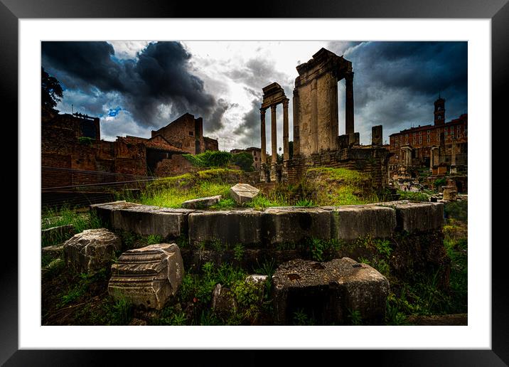 It Rained On The Way To The Forum Framed Mounted Print by Chris Lord