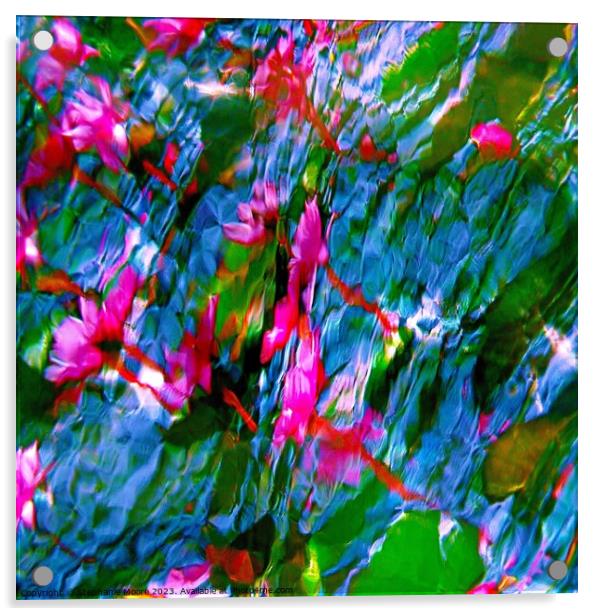 Abstract flowers Acrylic by Stephanie Moore