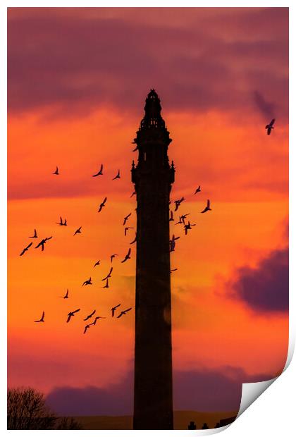 Wainhouse Tower Sunset Print by Glen Allen