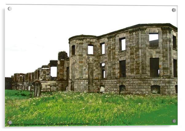 Ruins of Downhill Demesne Acrylic by Stephanie Moore