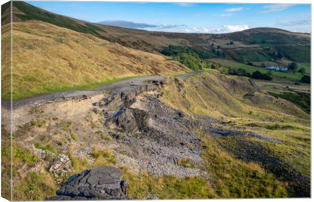 Old Mam Tor Road Canvas Print by Steve Smith